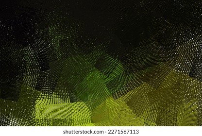 Dark Green, Yellow vector background with curved lines. Colorful gradient illustration in simple style with lines. Best design for your business.