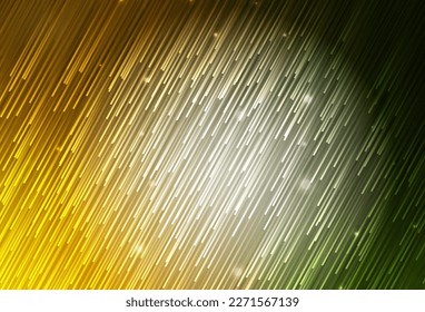 Dark Green, Yellow vector background with straight lines. Glitter abstract illustration with colorful sticks. Pattern for ad, booklets, leaflets.