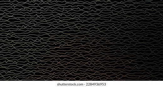 Dark Green, Yellow vector background with bent lines. Colorful abstract illustration with gradient curves. Template for your UI design.