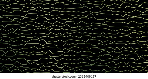 Dark Green, Yellow vector background with lines. Brand new colorful illustration with bent lines. Pattern for business booklets, leaflets