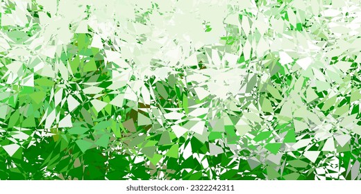 Verde oscuro, fondo vectorial amarillo con formas poligonales. Ilustración abstracta sobresaliente con una gama de triángulos coloridos. Iniciar diseño para el insperarión.