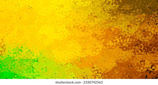 Dark green, yellow vector background with triangles. Outstanding abstract illustration with range of colorful triangles. Pattern for promotions.