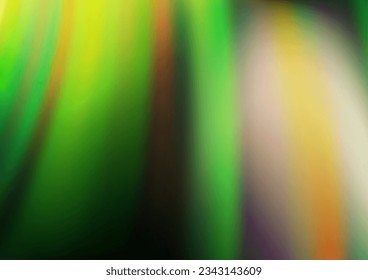 Verde oscuro, fondo vectorial amarillo con formas lava. Muestra geométrica borrosa con burbujas de degradado.  El diseño elegante del libro de marcas.