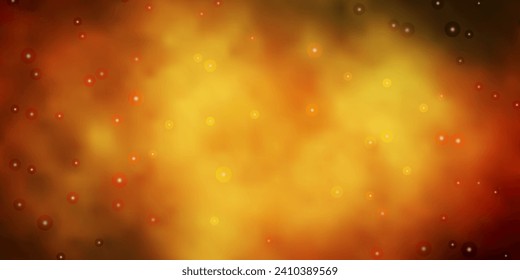 Dark Green, Yellow vector background with small and big stars. Modern geometric abstract illustration with stars. Pattern for new year ad, booklets.