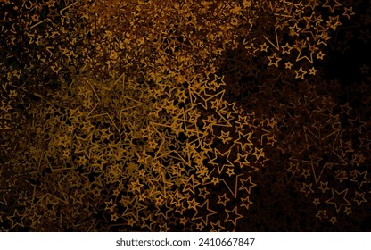 Dark Green, Yellow vector background with colored stars. Blurred decorative design in simple style with stars. Pattern for futuristic ad, booklets.
