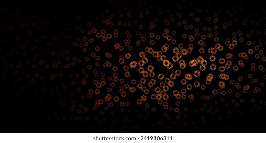 Dark green, yellow vector background with spots. Colorful illustration with gradient dots in nature style. Design for your commercials.