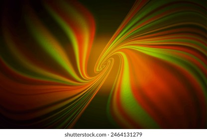 Dark Green, Yellow vector background with wry lines. Modern gradient abstract illustration with bandy lines. Elegant pattern for a brand book.