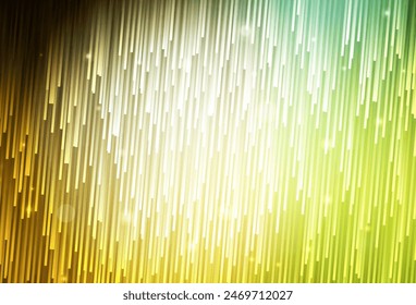 Dark Green, Yellow vector background with straight lines. Lines on blurred abstract background with gradient. Pattern for ads, posters, banners.