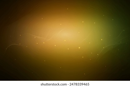 Dark Green, Yellow vector background with dots. Abstract illustration with colored bubbles in nature style. The pattern can be used for aqua ad, booklets.