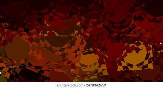 Dark Green, Yellow vector background with triangles. Smart abstract illustration with triangle forms in modern style. Template for commercials.
