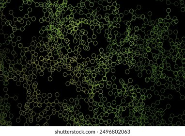 Fondo de Vector verde oscuro y amarillo con formas de inteligencia artificial. Ilustración colorida brillante con estructura real de IA. Plantilla para anuncios de intelecto, innovaciones.