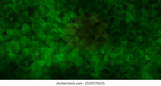 Dark Green, Yellow vector background with polygonal style. Decorative design in abstract style with triangles. Template for wallpapers.