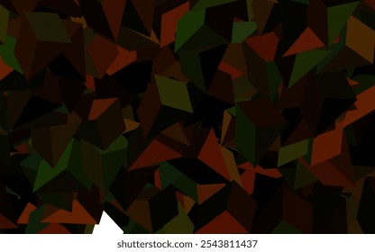 Dark Green, Yellow vector background with polygonal style. Decorative design in abstract style with triangles. Modern design for your business card.