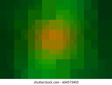 Dark Green, Yellow vector Background rectangles and squares. Style Patchwork and Quilt. Geometric sample. Repeating routine with rectangle shapes.