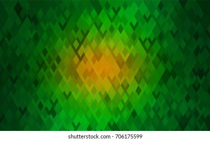 Dark Green, Yellow vector background of rectangles and squares. Style quilt and blanket. Geometrical rectangular pattern. Repeating pattern with rectangle shapes.