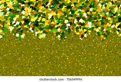 Dark Green, Yellow vector background of rectangles and squares. Style quilt and blanket. Geometrical rectangular pattern. Repeating pattern with rectangle shapes.