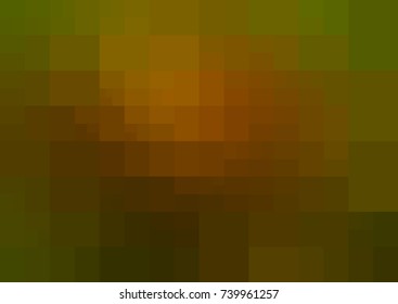 Dark Green, Yellow vector Background rectangles and squares. Style Patchwork and Quilt. Geometric sample. Repeating routine with rectangle shapes.