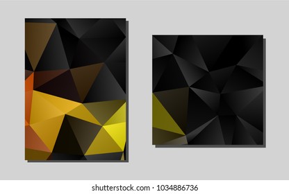 Dark Green, Yellow vector banner for websites. Beautiful colored sample in A4 size. Pattern can be used as a template for calendars.