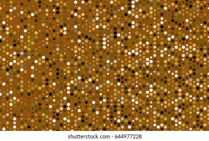 Dark Green, Yellow vector banner with circles, spheres. Abstract spots. Background of Art bubbles in halftone style with colored gradient.