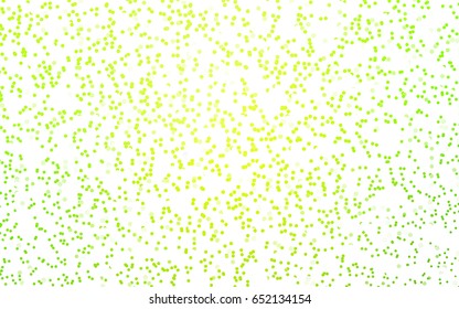 Dark Green, Yellow vector banner with circles, spheres. Abstract spots. Background of Art bubbles in halftone style with colored gradient.