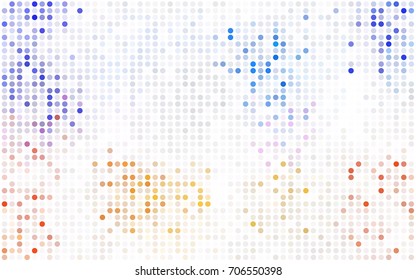 Dark Green, Yellow vector banner with circles, spheres. Abstract spots. Background of Art bubbles in halftone style with colored gradient.