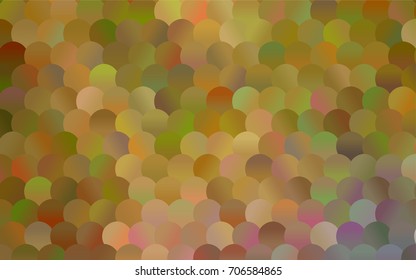 Dark Green, Yellow vector banner with circles, spheres. Abstract spots. Background of Art bubbles in halftone style with colored gradient.