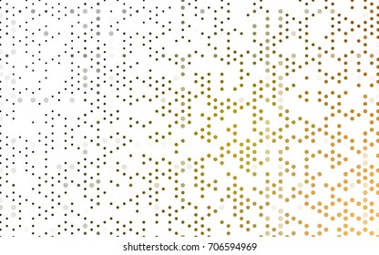 Dark Green, Yellow vector banner with circles, spheres. Abstract spots. Background of Art bubbles in halftone style with colored gradient.