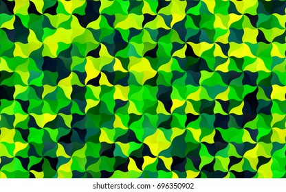 Dark Green, Yellow vector bent background. A vague circumflex abstract illustration with gradient. The polygonal design can be used for your web site.