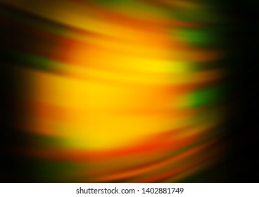 Dark Green, Yellow vector blur pattern. Modern geometrical abstract illustration with gradient. The elegant pattern for brand book.