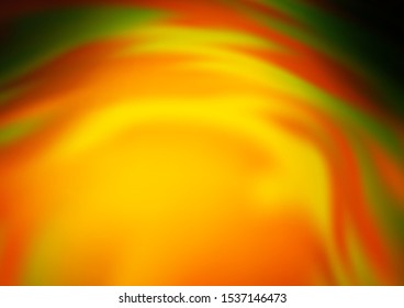 Dark Green, Yellow vector blur pattern. Colorful illustration in abstract style with gradient. A completely new design for your business.