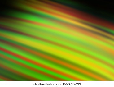 Dark Green, Yellow vector blur pattern. wave abstract illustration with an elegant design. A new texture for your design.