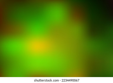 Dark Green, Yellow vector blur pattern. Modern abstract illustration with gradient. Template for any brand book.