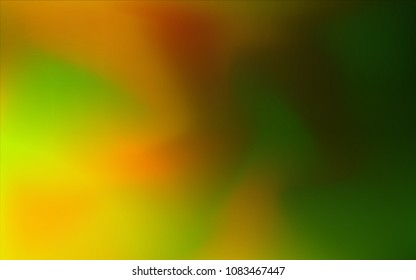 Dark Green, Yellow vector blurred shine abstract cover. Colorful illustration in abstract style with gradient. The best blurred design for your business.