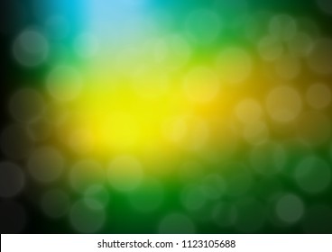 Dark Green, Yellow vector blurred shine abstract pattern. Colorful illustration in blurry style with gradient. The template can be used for your brand book.