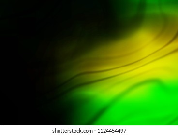 Dark Green, Yellow vector blurred bright background. Glitter abstract illustration with an elegant design. The completely new template can be used for your brand book.