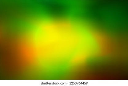 Dark Green, Yellow vector blurred pattern. A completely new color illustration in a vague style. A completely new template for your business design.