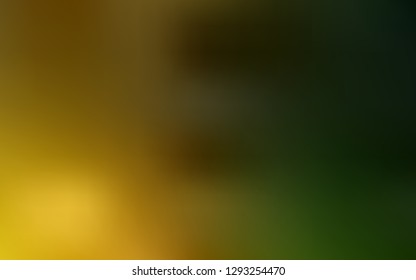 Dark Green, Yellow vector blurred bright pattern. New colored illustration in blur style with gradient. The best blurred design for your business.