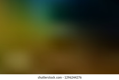 Dark Green, Yellow vector blurred bright pattern. A completely new colored illustration in blur style. The best blurred design for your business.