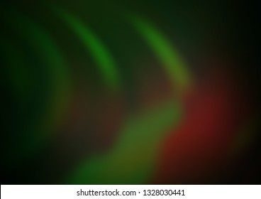 Dark Green, Yellow vector blurred and colored template. A vague abstract illustration with gradient. Brand new style for your business design.