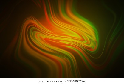 Dark Green, Yellow vector blurred shine abstract template. An elegant bright illustration with gradient. Smart design for your work.
