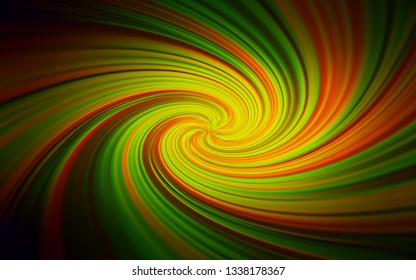 Dark Green, Yellow vector blurred template. Glitter abstract illustration with gradient design. Completely new design for your business.