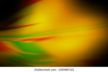 Dark Green, Yellow vector blurred shine abstract template. An elegant bright illustration with gradient. New style design for your brand book.