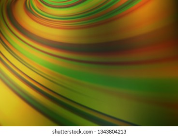 Dark Green, Yellow vector blurred shine abstract pattern. An elegant bright illustration with gradient. The elegant pattern for brand book.