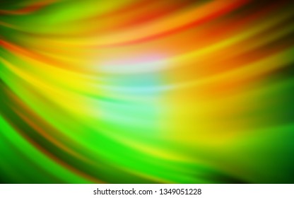 Dark Green, Yellow vector blurred pattern. New colored illustration in blur style with gradient. The best blurred design for your business.