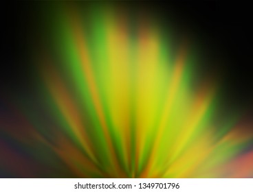 Dark Green, Yellow vector blurred shine abstract template. Glitter abstract illustration with an elegant design. The template for backgrounds of cell phones.