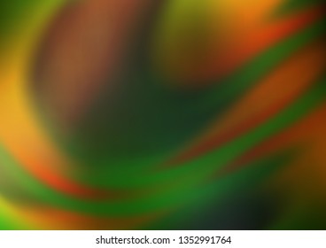 Dark Green, Yellow vector blurred and colored template. A vague abstract illustration with gradient. Brand new design for your business.