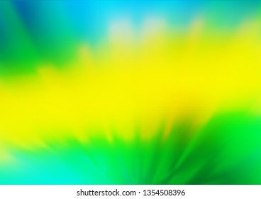 Dark Green, Yellow vector blurred shine abstract background. Colorful abstract illustration with gradient. A new texture for your design.