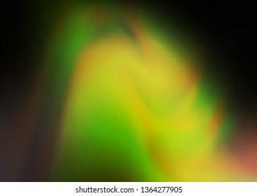 Dark Green, Yellow vector blurred and colored template. Glitter abstract illustration with an elegant design. The background for your creative designs.
