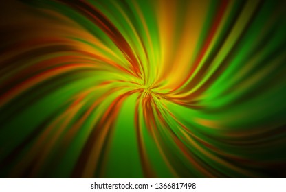 Dark Green, Yellow vector blurred pattern. Creative illustration in halftone style with gradient. The best blurred design for your business.