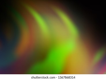 Dark Green, Yellow vector blurred and colored template. Colorful illustration in blurry style with gradient. A completely new design for your business.